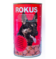 ΚΟΝΣΕΡΒΑ  ΣΚΥΛΟΥ ROKUS ΜΟΣΧΑΡΙ 1250gr