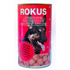 ΚΟΝΣΕΡΒΑ  ΣΚΥΛΟΥ ROKUS ΜΟΣΧΑΡΙ 1250gr